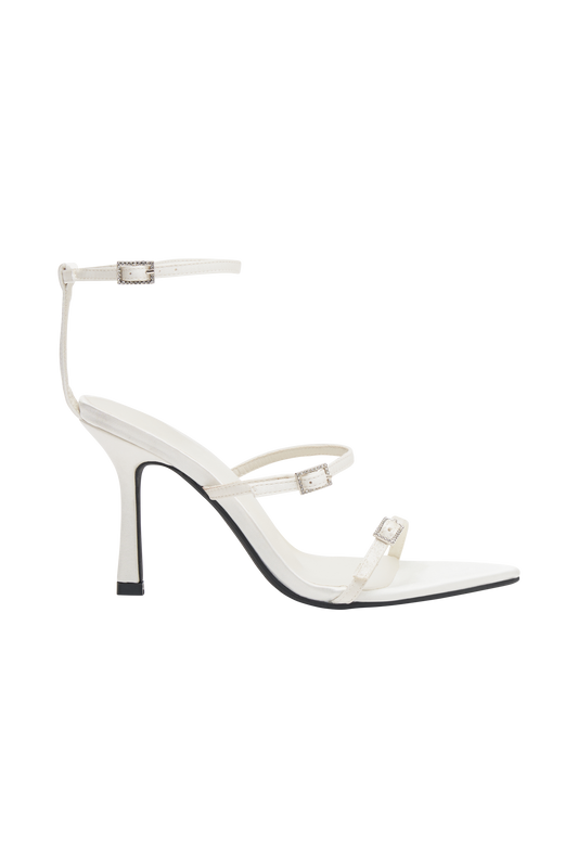 Yara Triple Strap Heel - Ivory