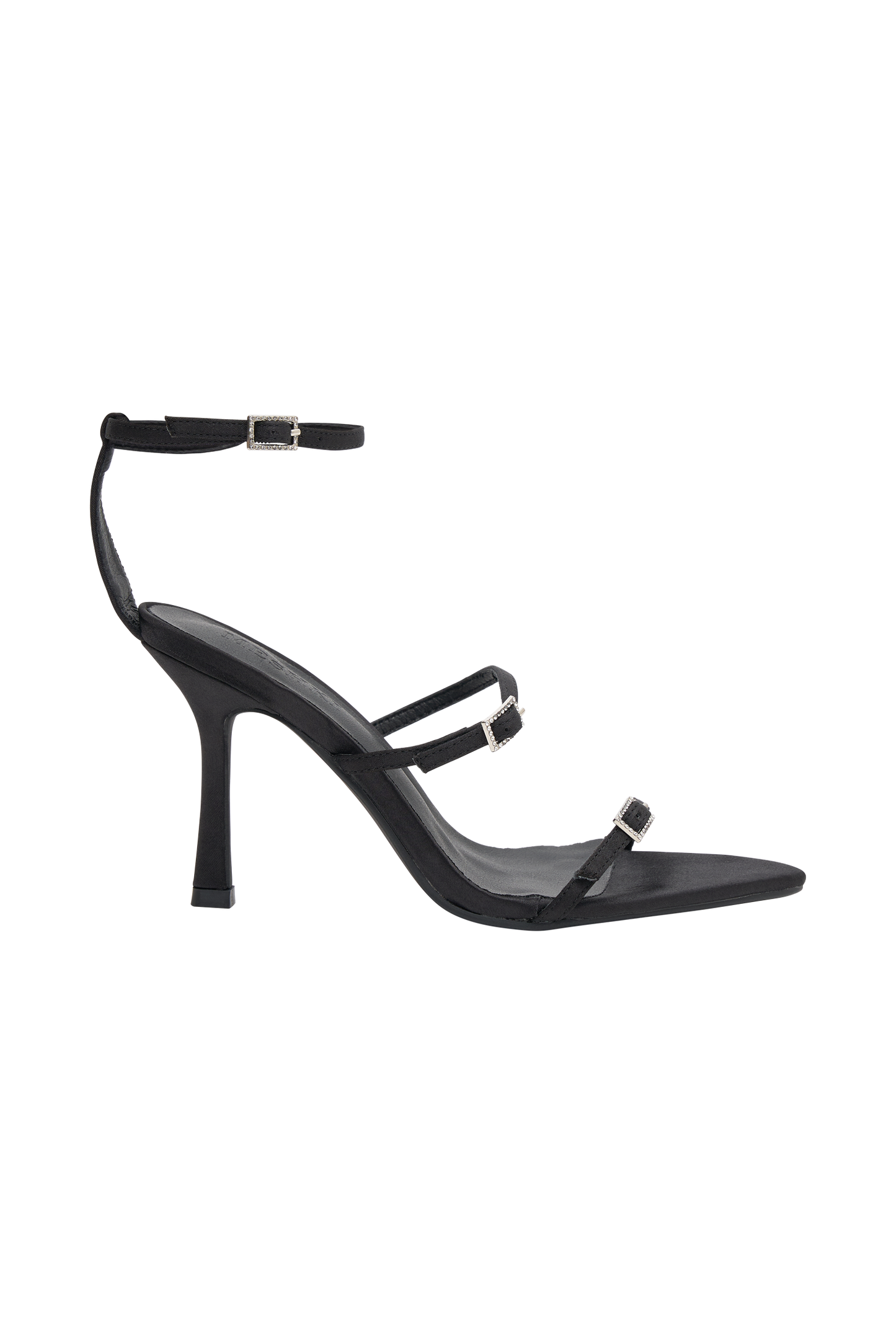 Yara Triple Strap Heel - Black