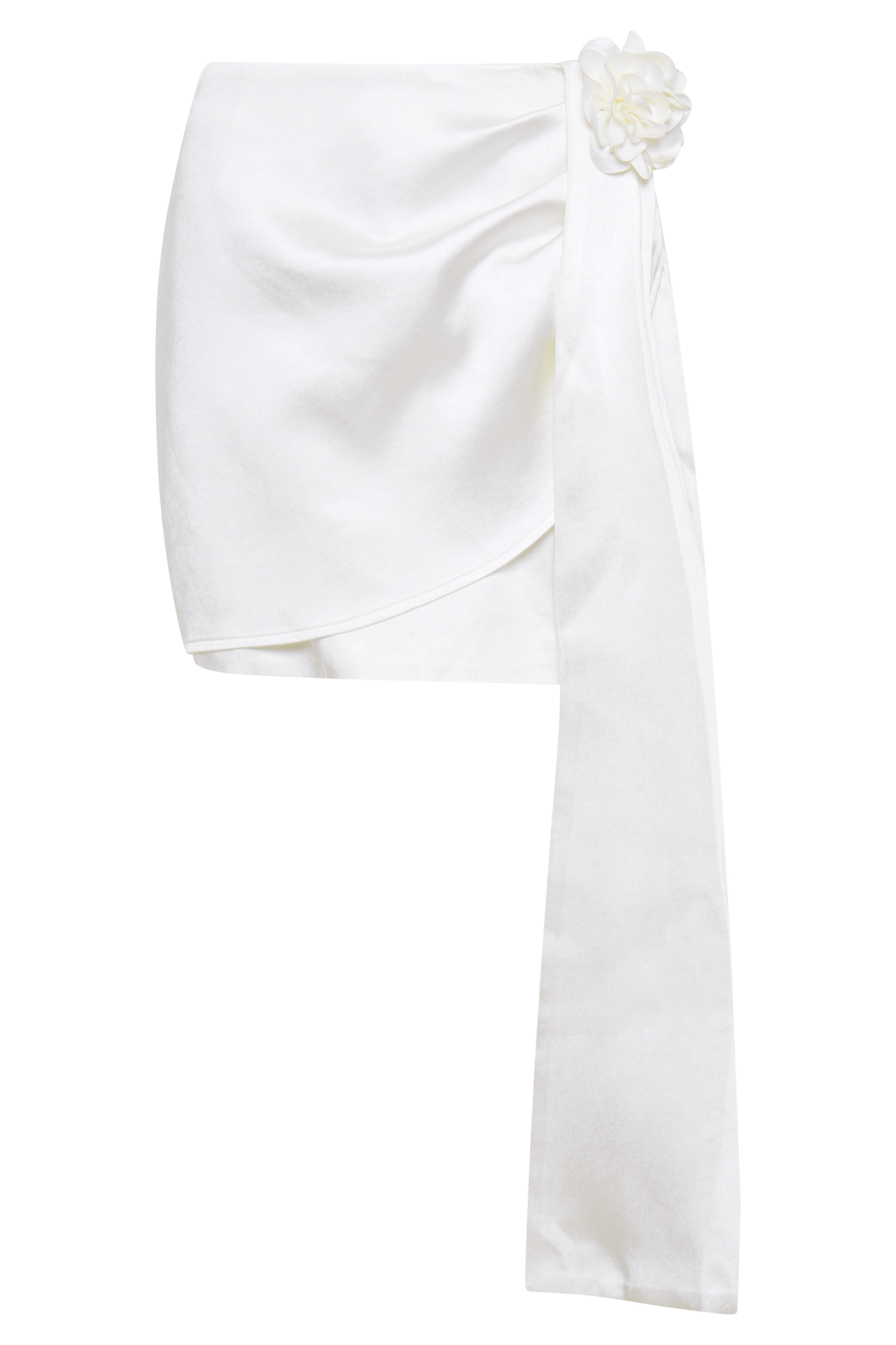 Margot Rose Mini Skirt - White