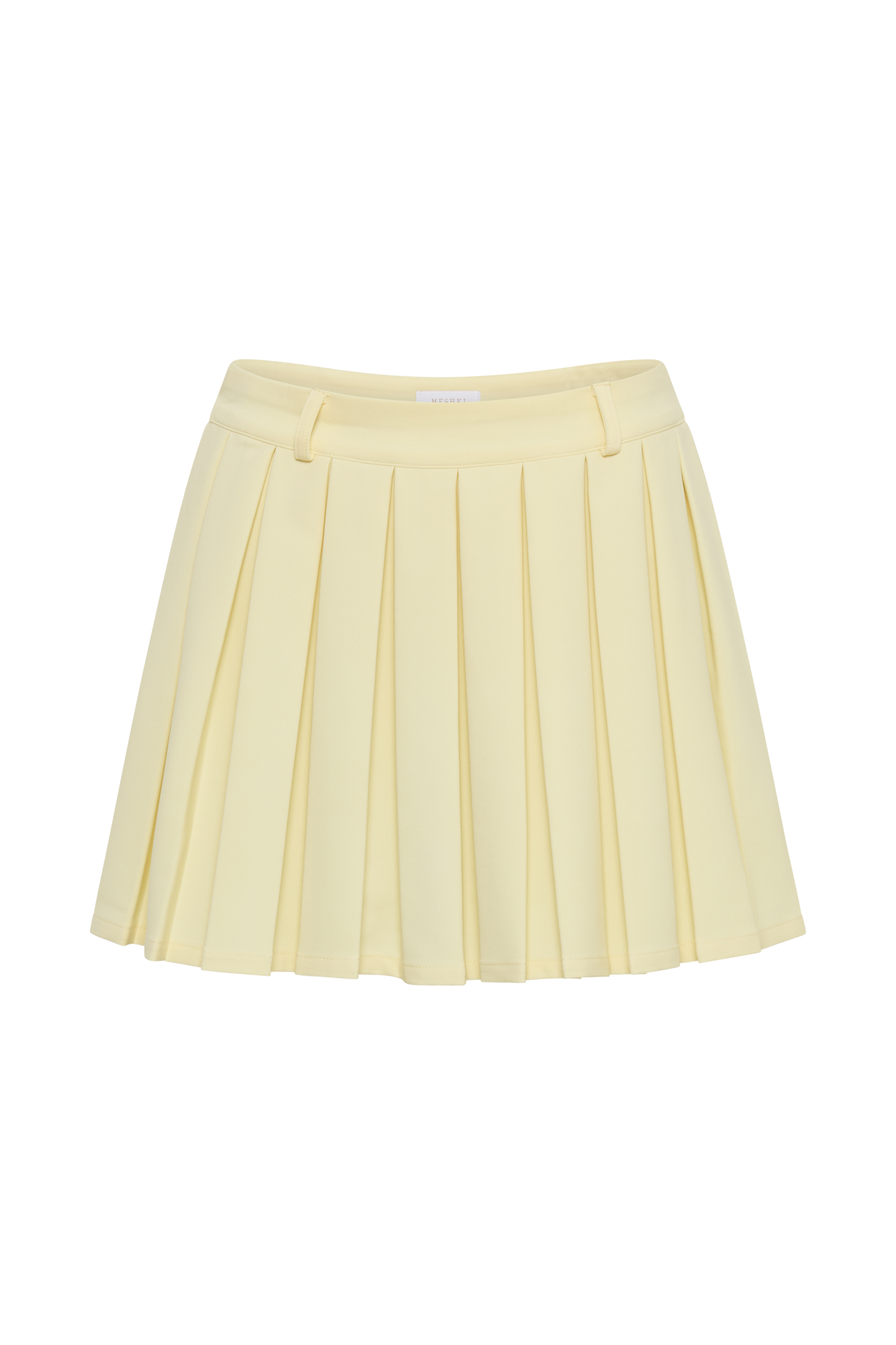 Mura Pleated Mini Skirt - Lemon