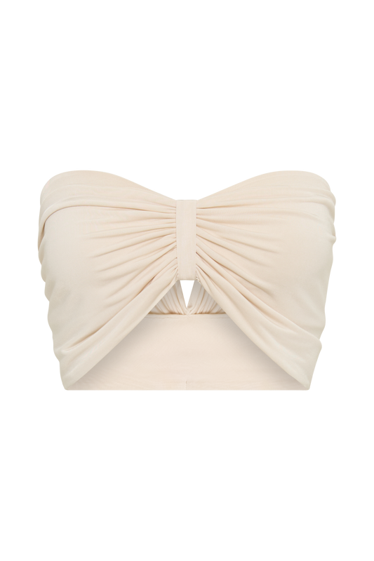 Amber Slinky Crop Top - Buttercream