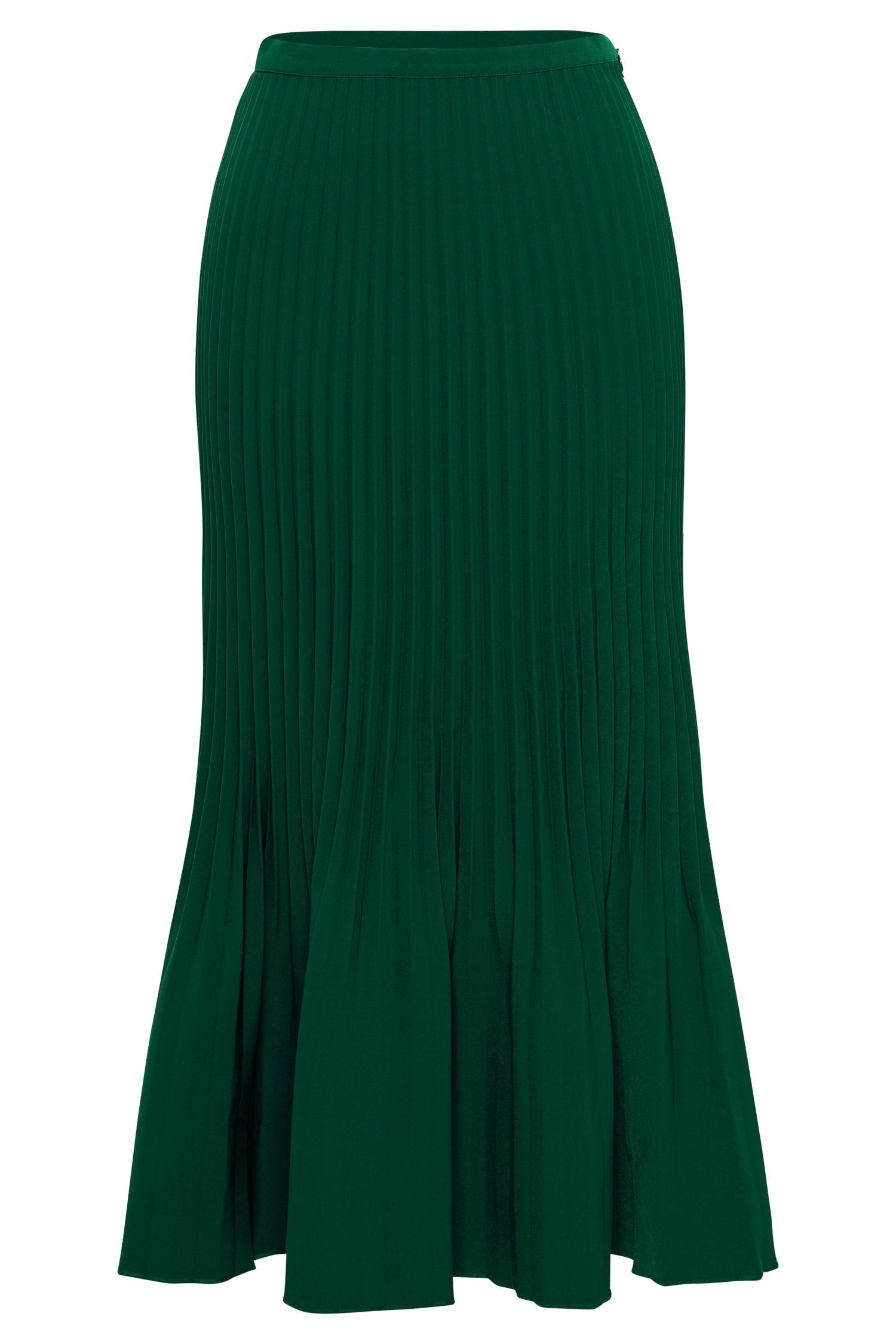 Twyla Pleated Suiting Maxi Skirt - Forest Green | MESHKI US