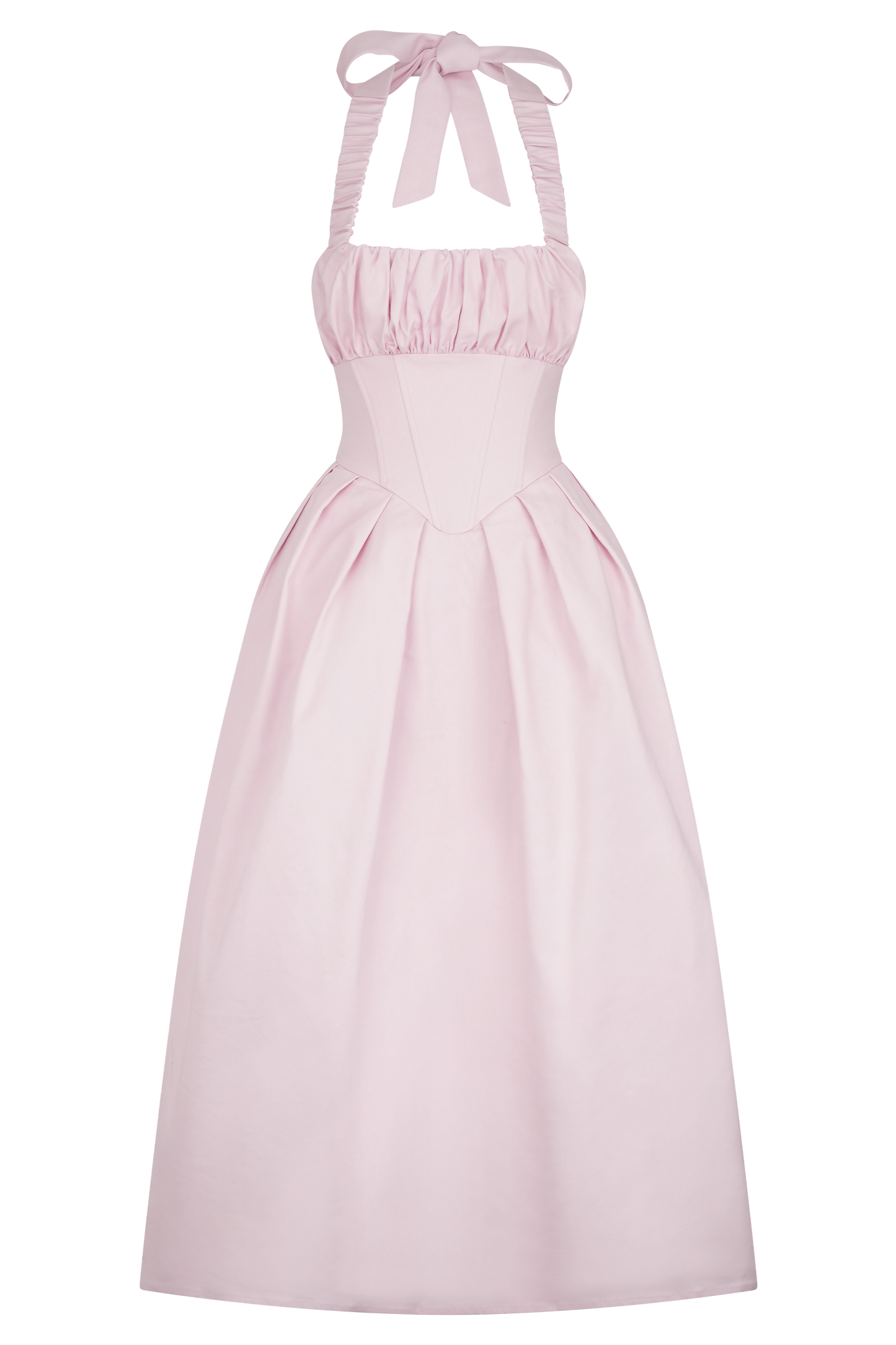 Candy Halter Midi Dress - Ballet Pink