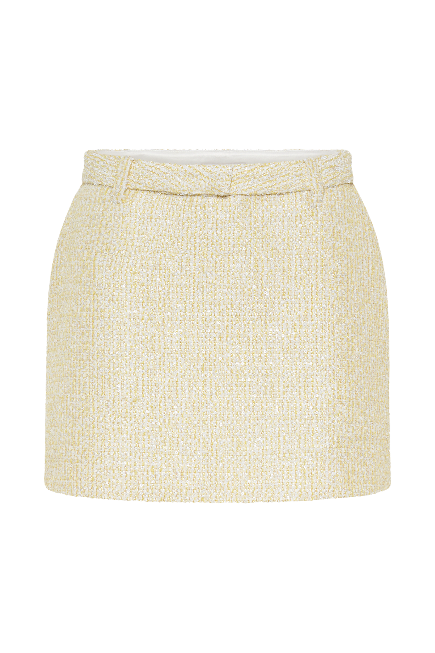 Mercer Tweed Mini Skirt - Lemon