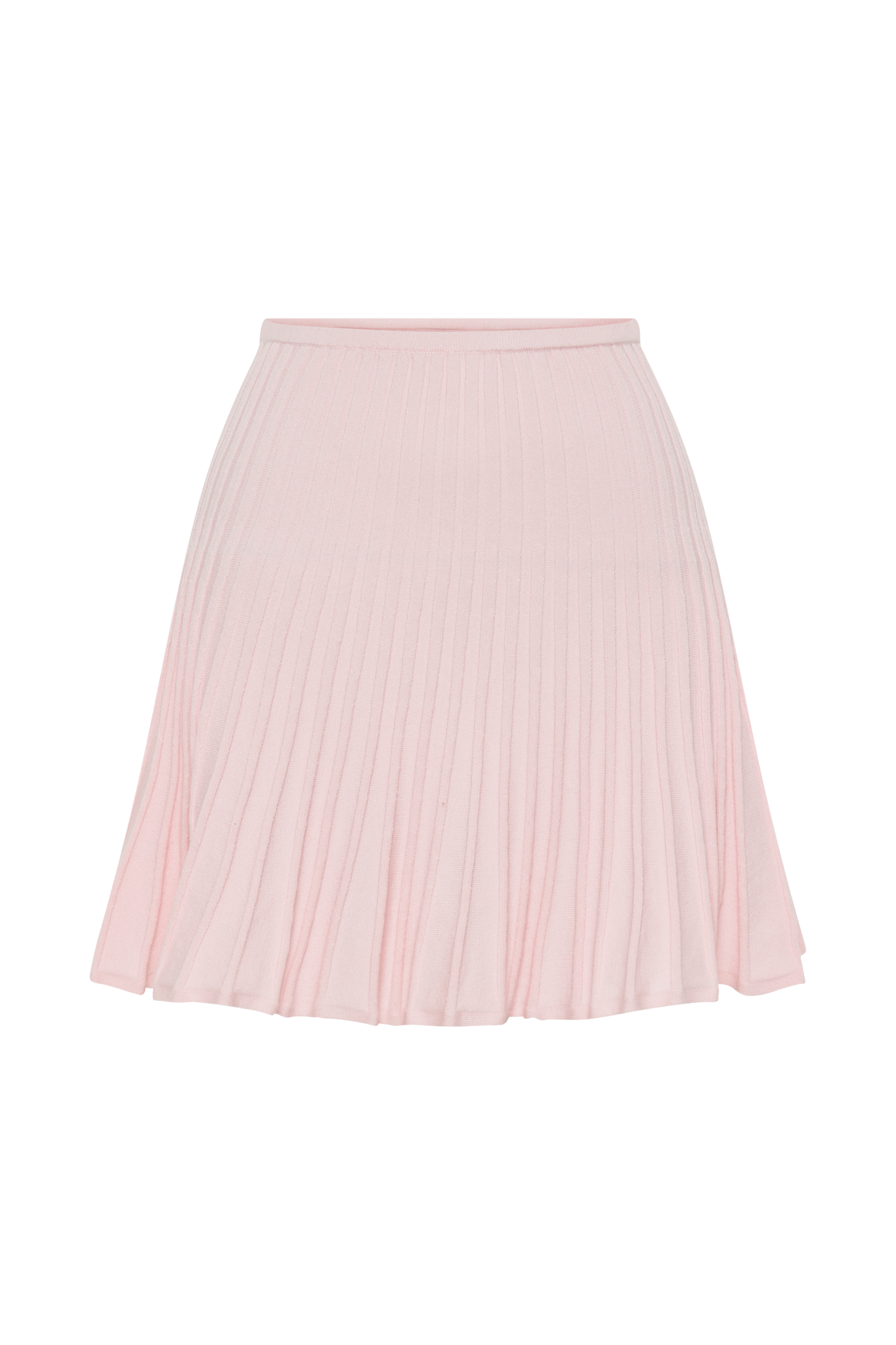 Wendy Pleated Knit Mini Skirt - Fairy Floss Pink