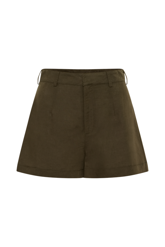 Jadri Linen Shorts - Khaki