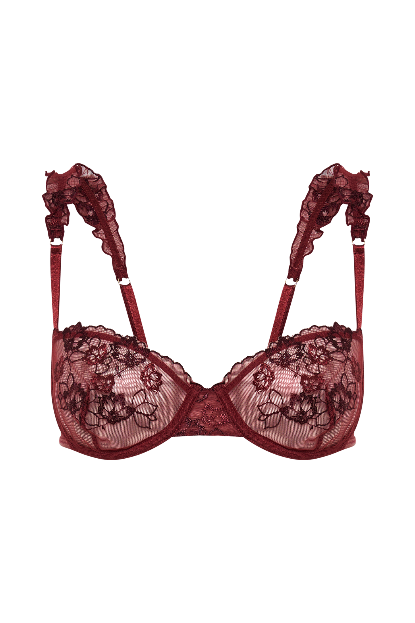 Nora Lace Bra - Plum Floral