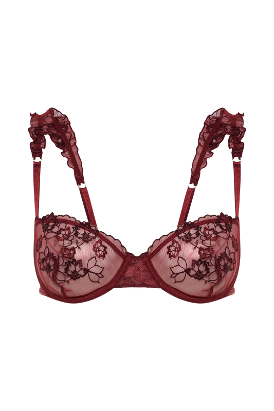 Nora Lace Bra - Plum Floral