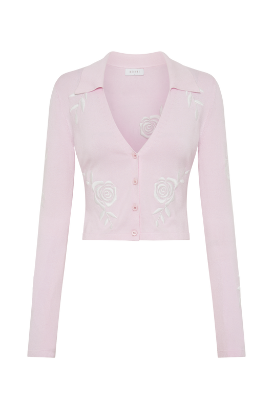 Tallulah Rose Knit Cardigan - Fairy Floss Pink