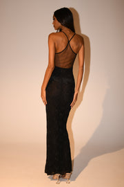 Kathy Rose Beaded Maxi Dress - Black