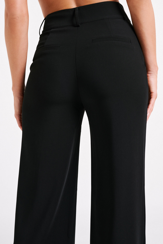 Lisa High Waist Suiting Trousers - Black