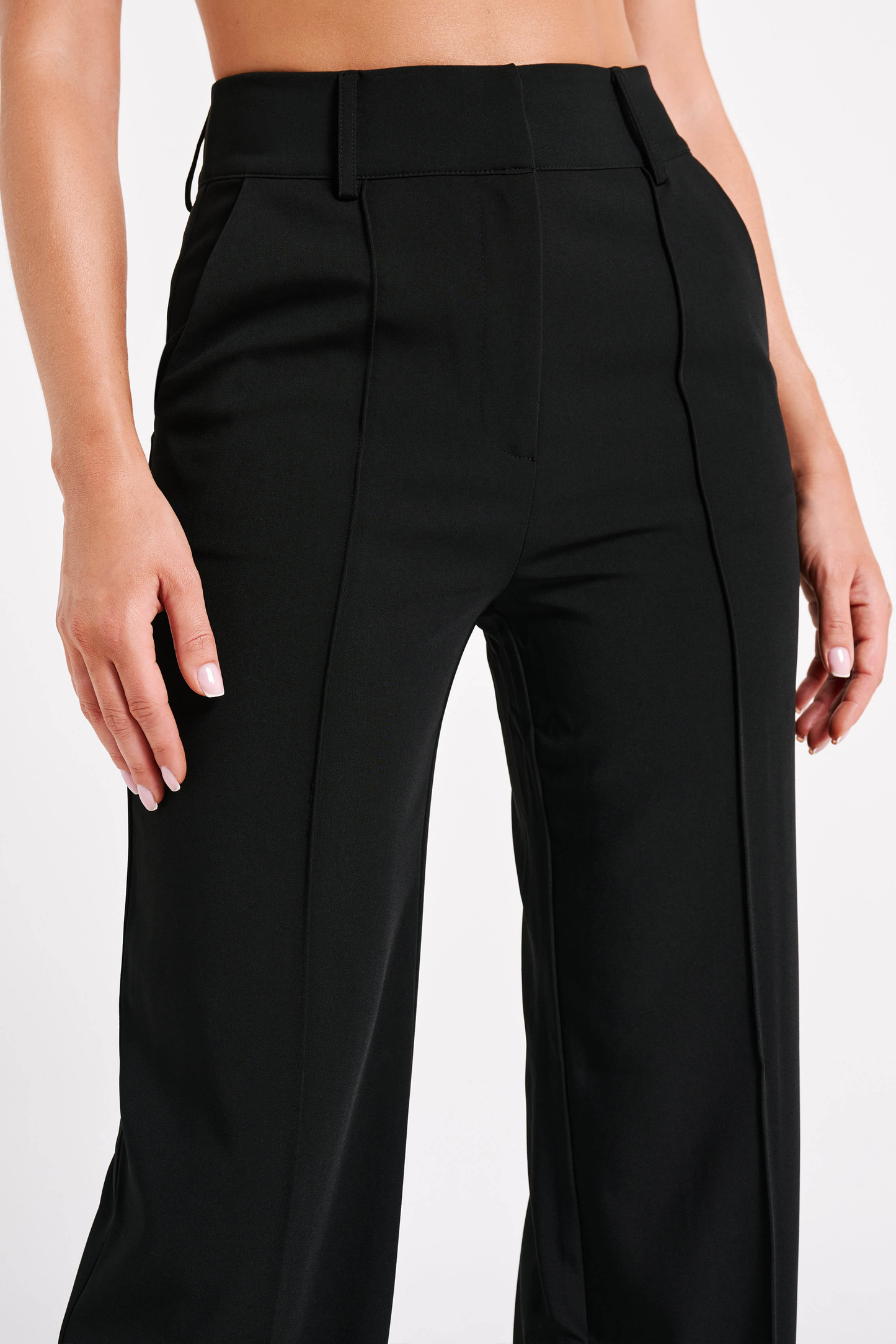 Lisa High Waist Suiting Trousers - Black