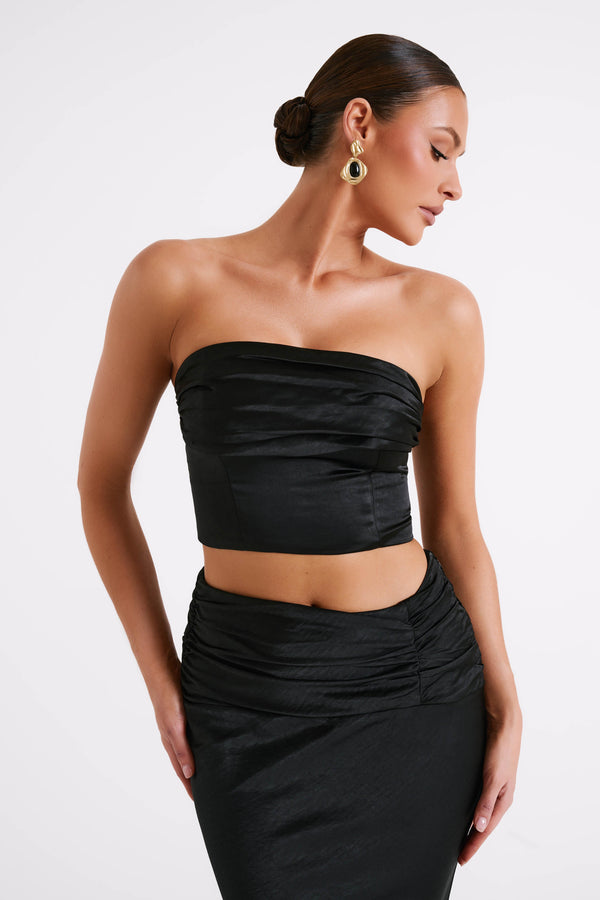 Strapless Satin Top