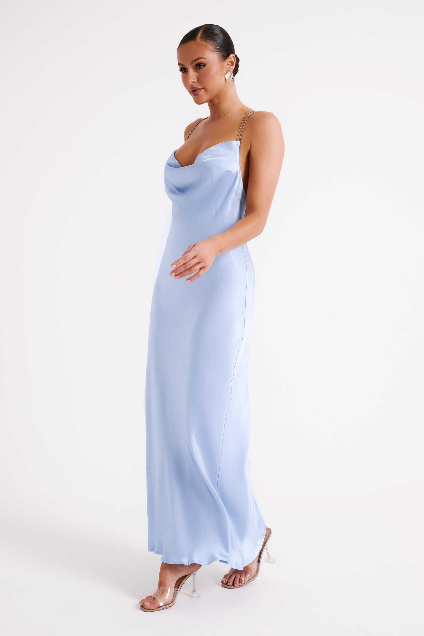 Kalani Chain Maxi Dress - Ice Blue