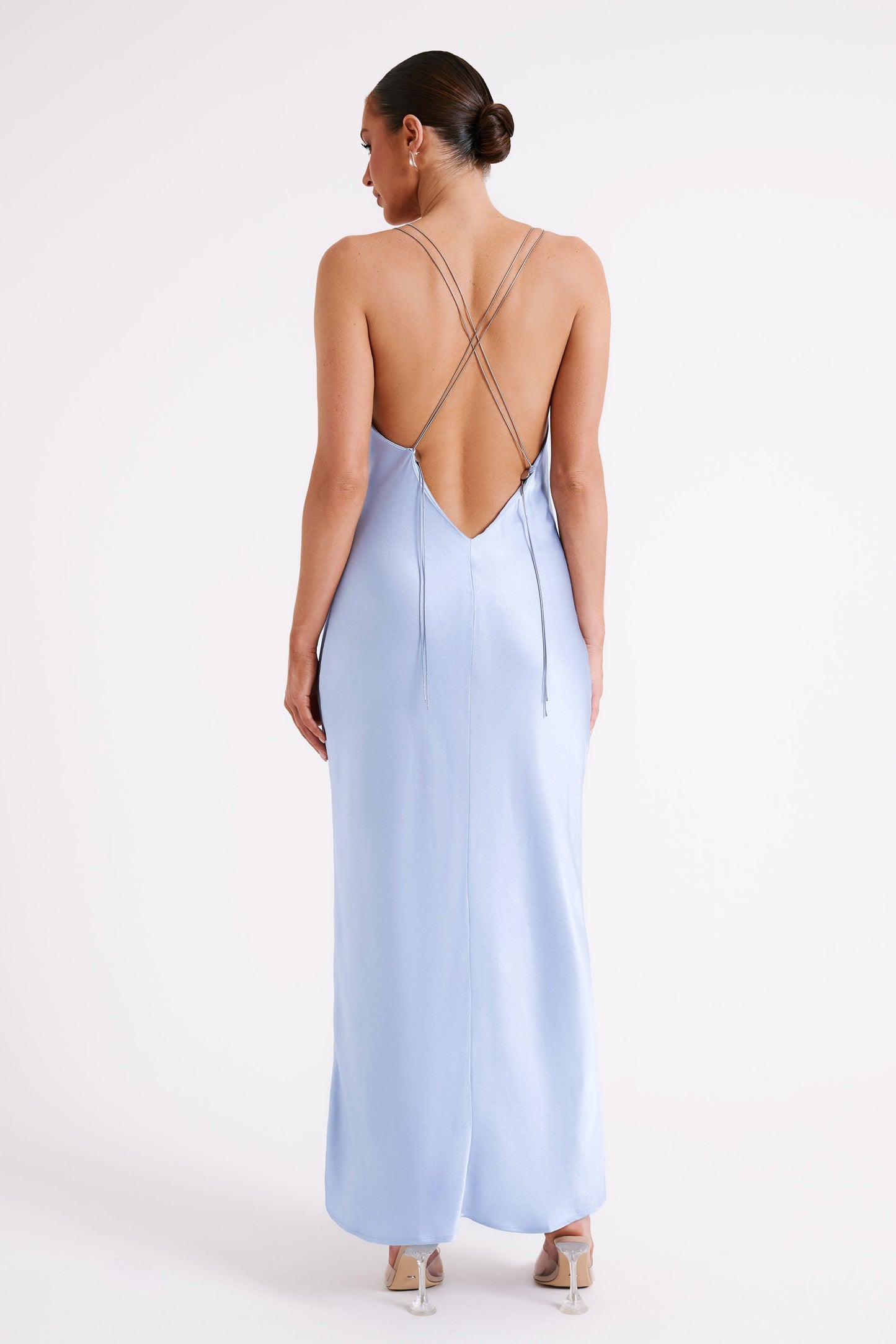 Kalani Chain Maxi Dress - Ice Blue