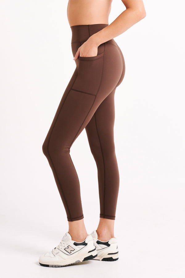 Change Petite Full Length Leggings with Pockets in Chocolate