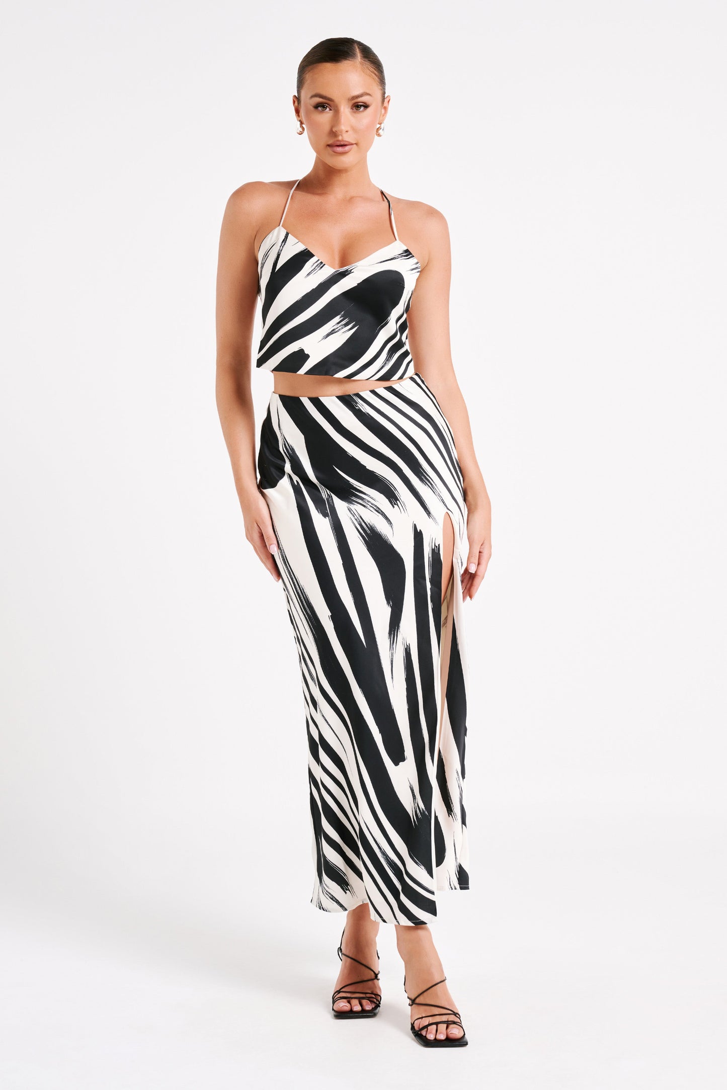 Rita Printed Maxi Skirt - Abstract Print