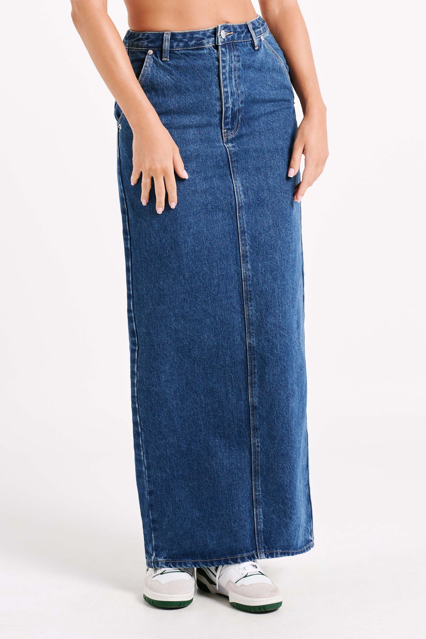 Illona Denim Maxi Skirt - Dark Blue