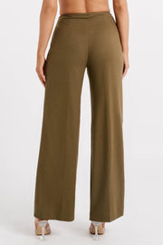 Adina Linen Pant - Olive