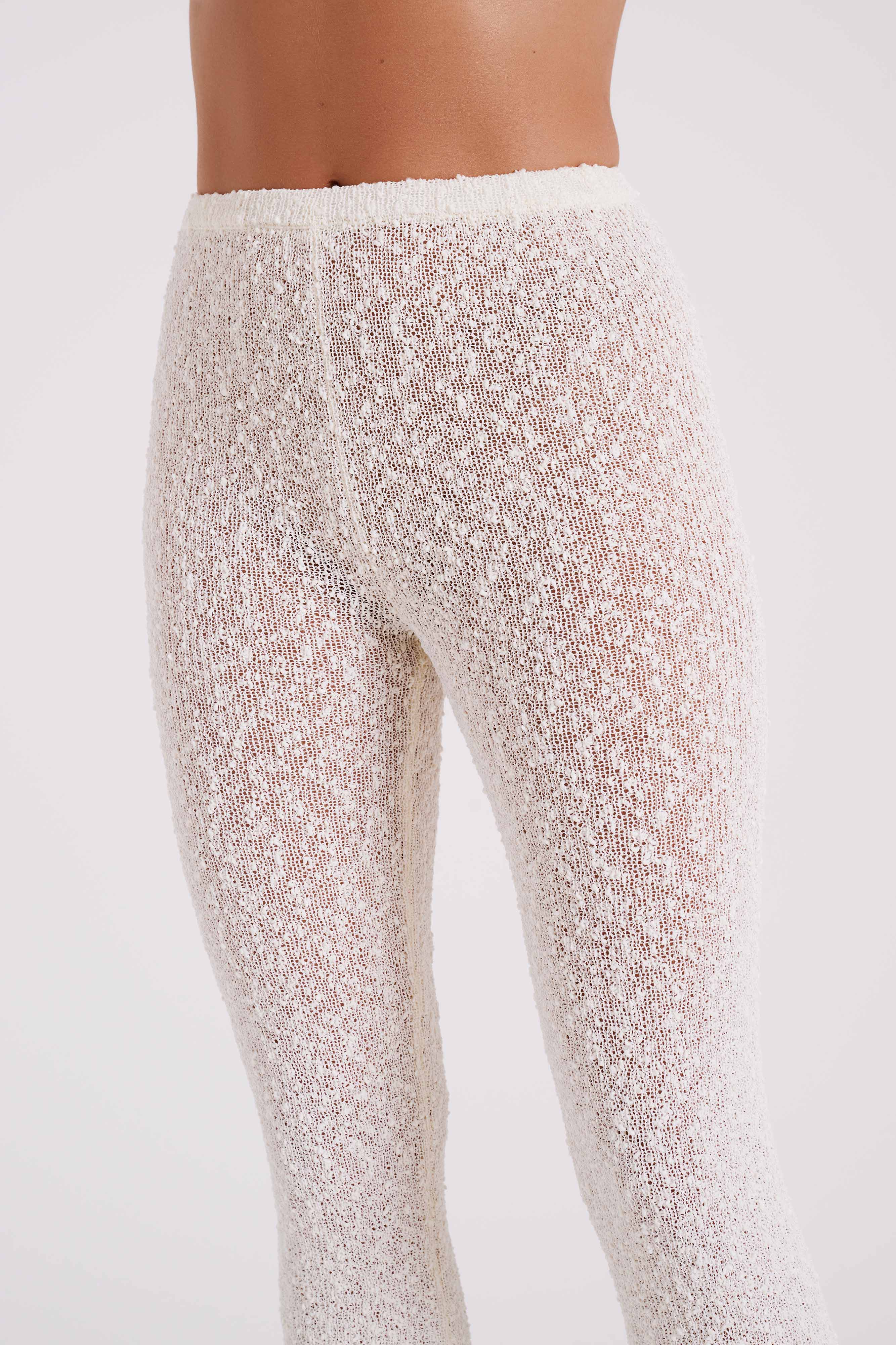 Irma Flared Boucle Pants Cream MESHKI US