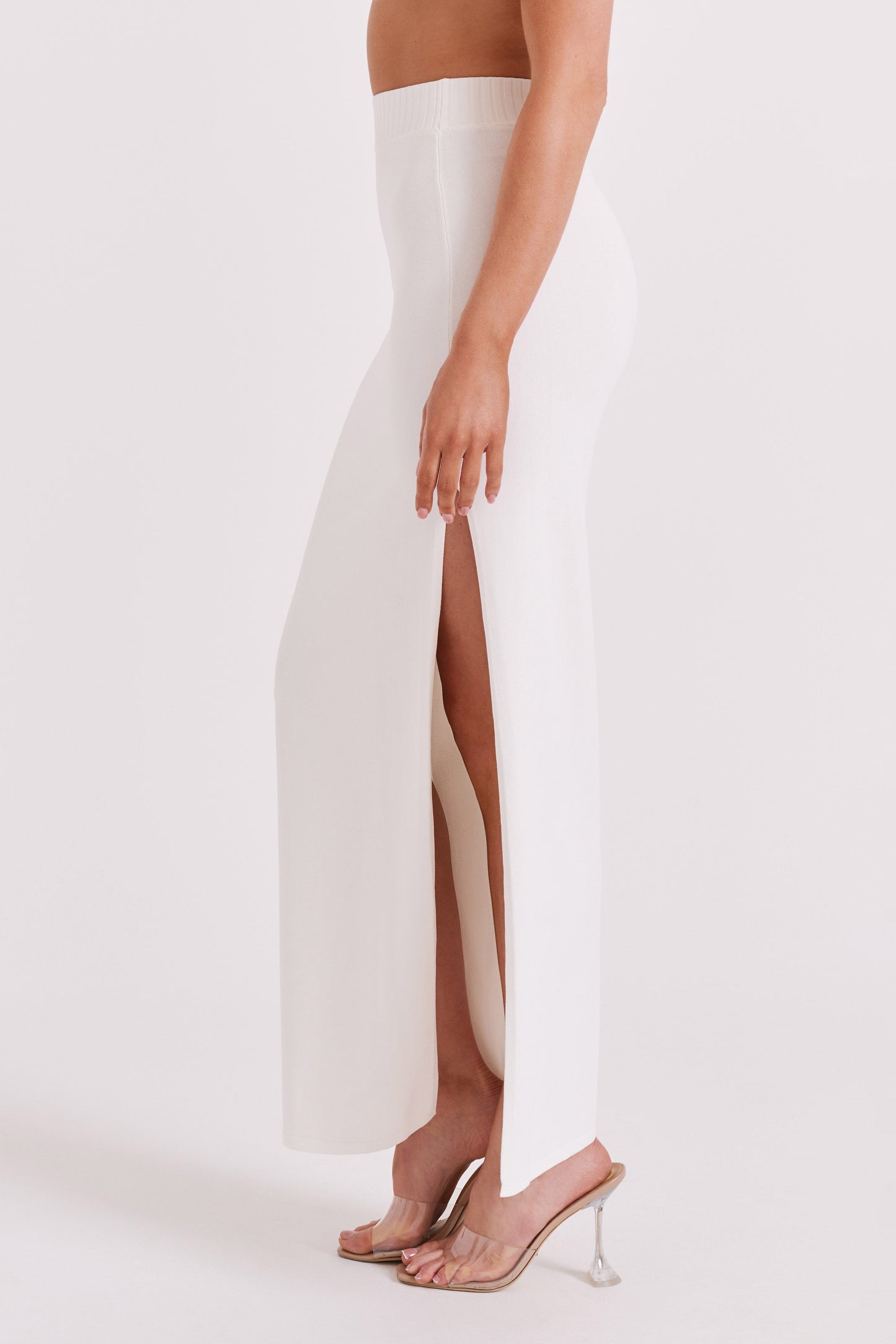 Darby Knit Midi Skirt - Ivory