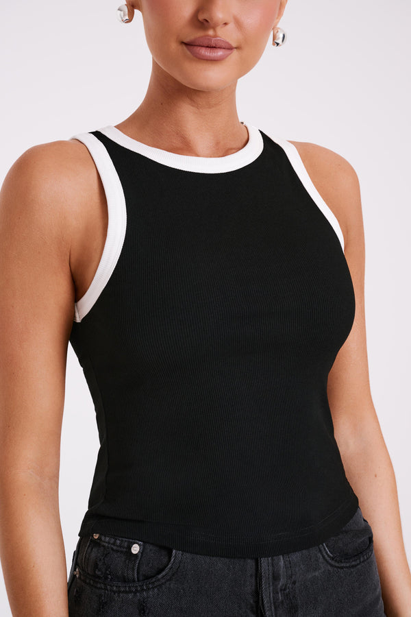 Women's Basic Sleeveless Crop Top Halter Neck Racer Back Rib Knit Tank  (Small, Black) : : Clothing & Accessories