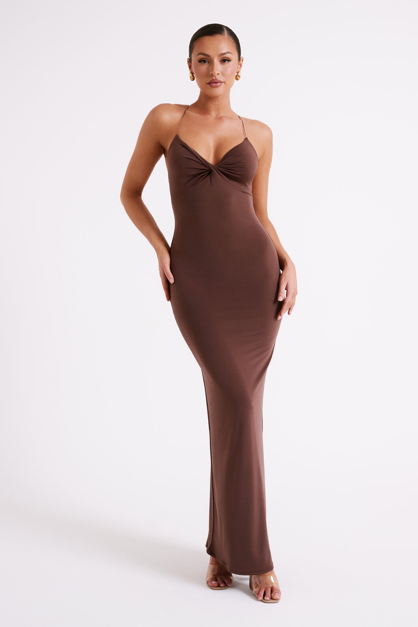 Sinead Twist Maxi Dress - Mocha