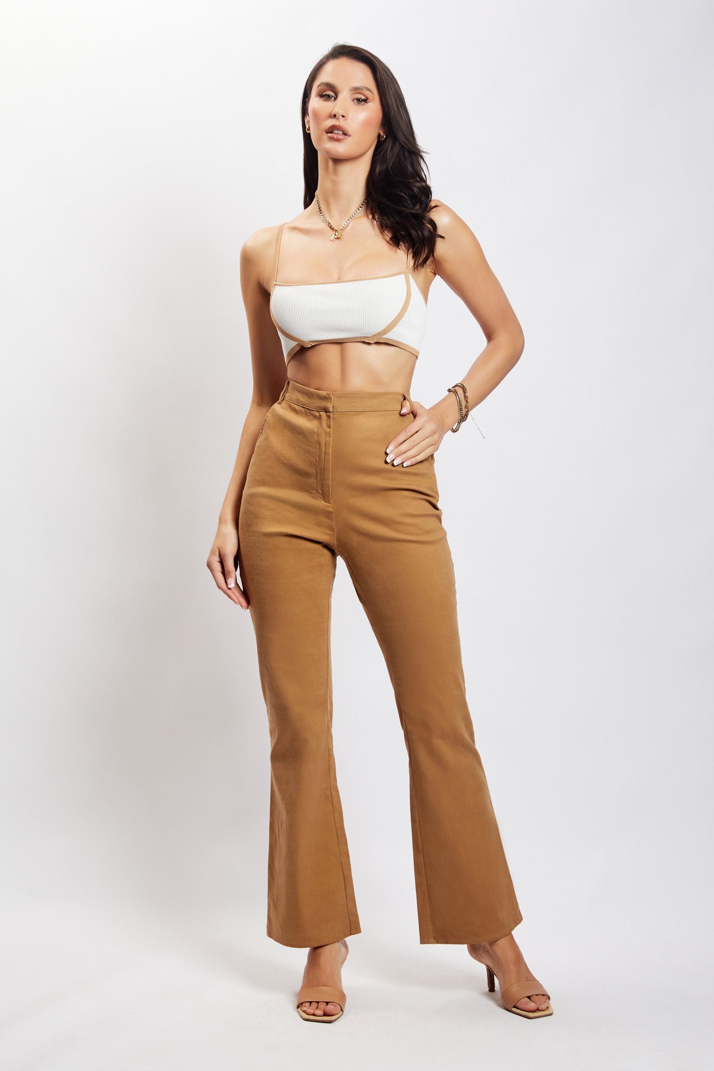 Cindy Flare Pants - Camel