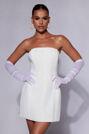 Selena Mesh Gloves - White