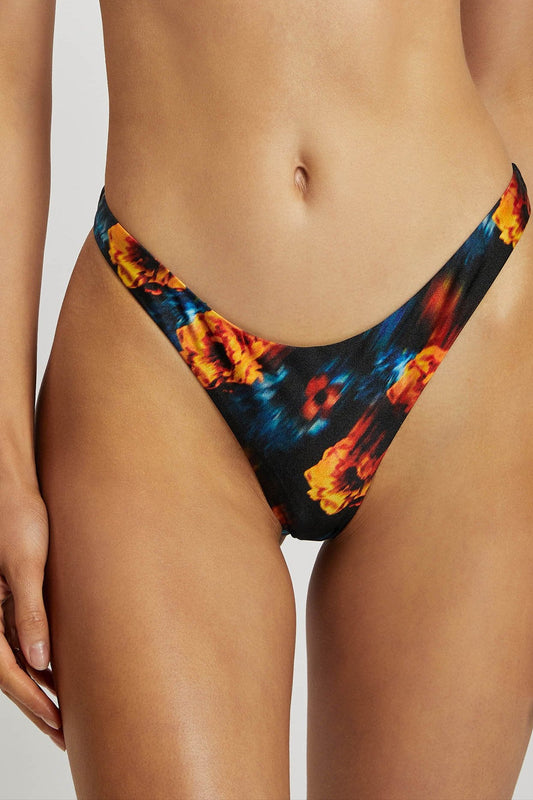 Ivanna Thong Bikini Bottoms - Abstract Floral