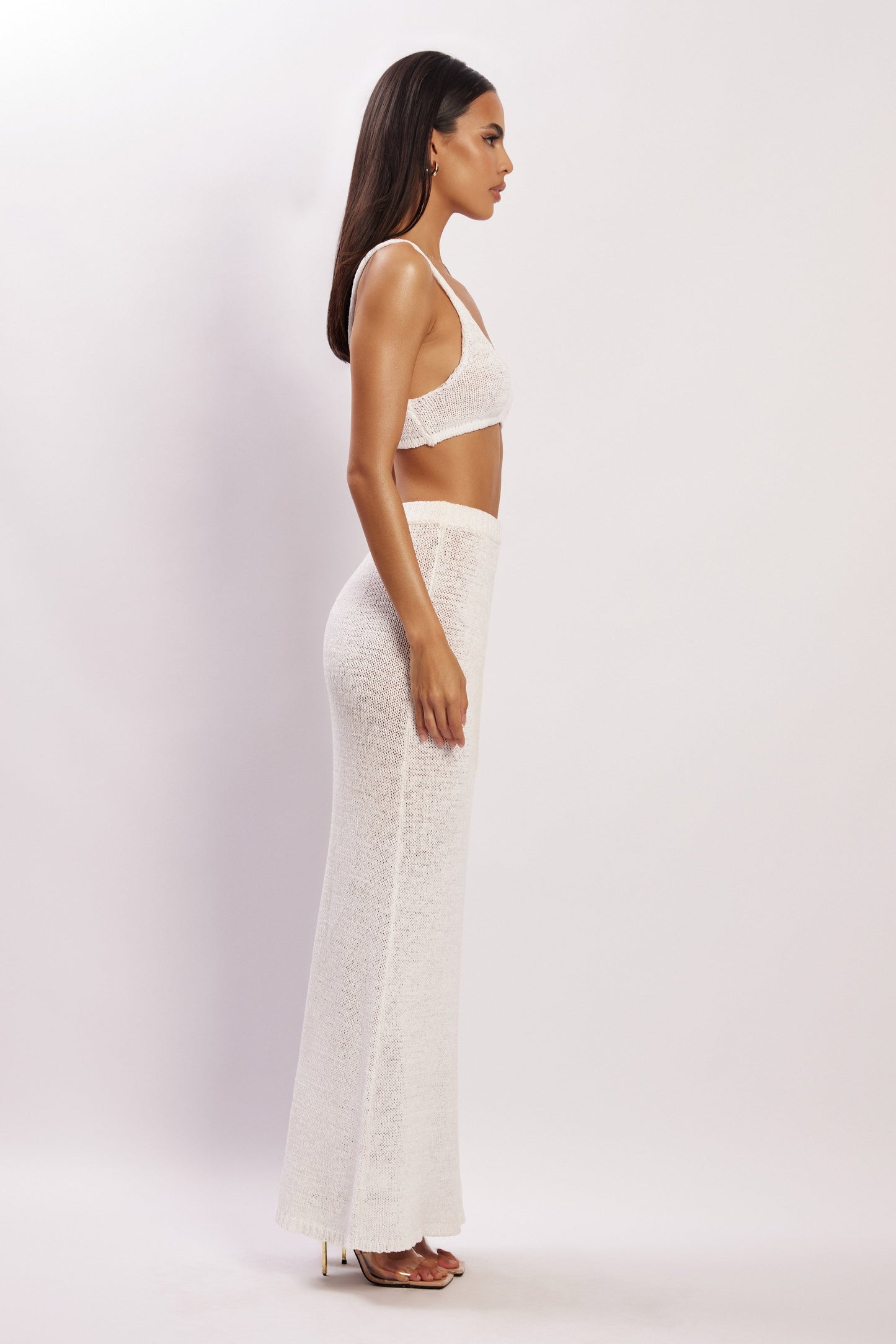 Mary Knit Maxi Skirt - White