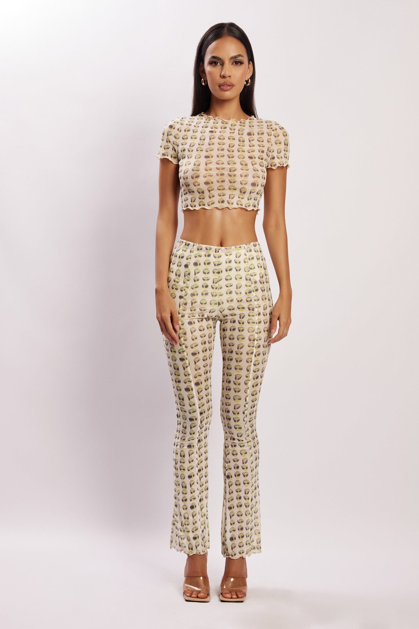 Nora Mesh Straight Leg Pant - Alien Print