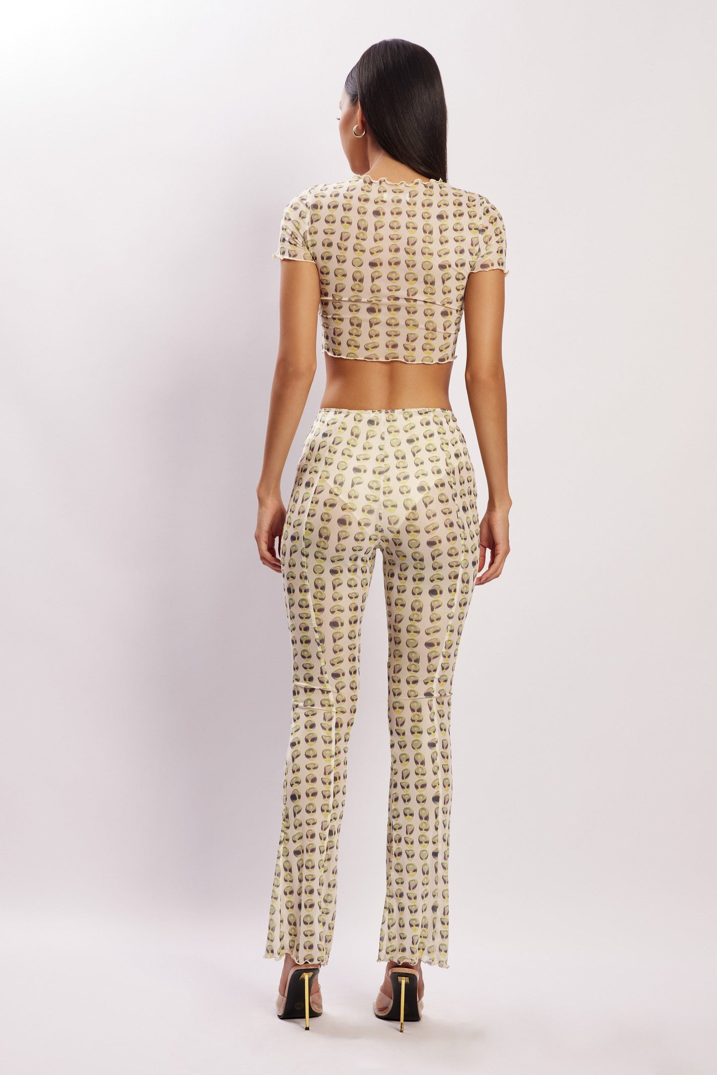 Nora Mesh Straight Leg Pant - Alien Print