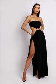 COUTEXYI Sexy Women Shine Strapless Tube Long Dresses Off Shoulder