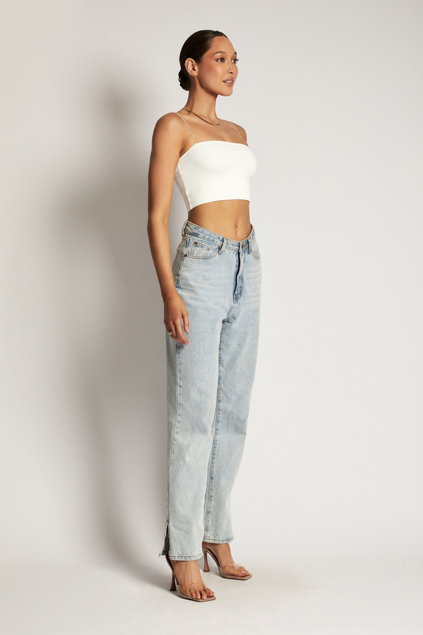 Yvonne Cami Crop Top - White