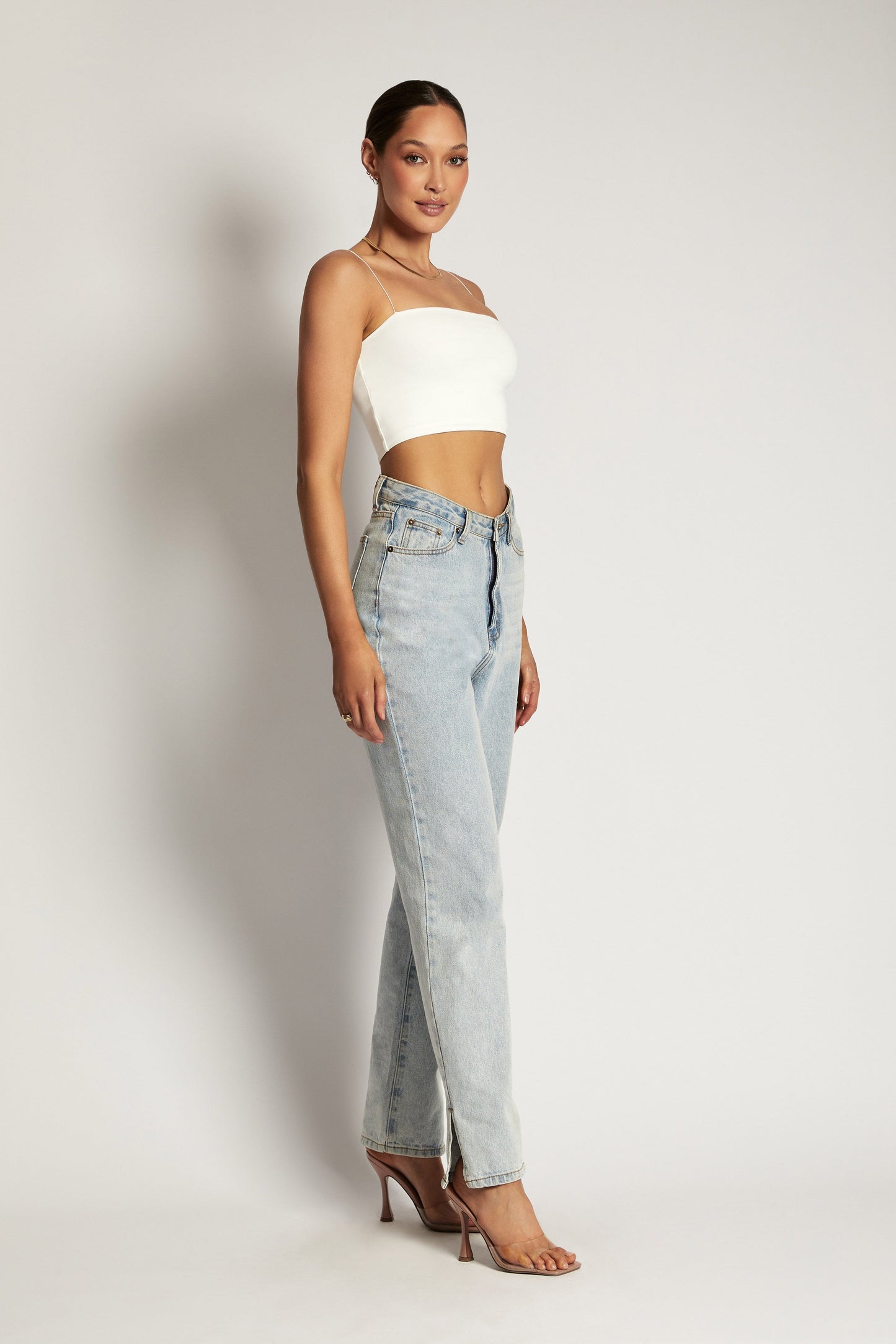 Yvonne Cami Crop Top - White