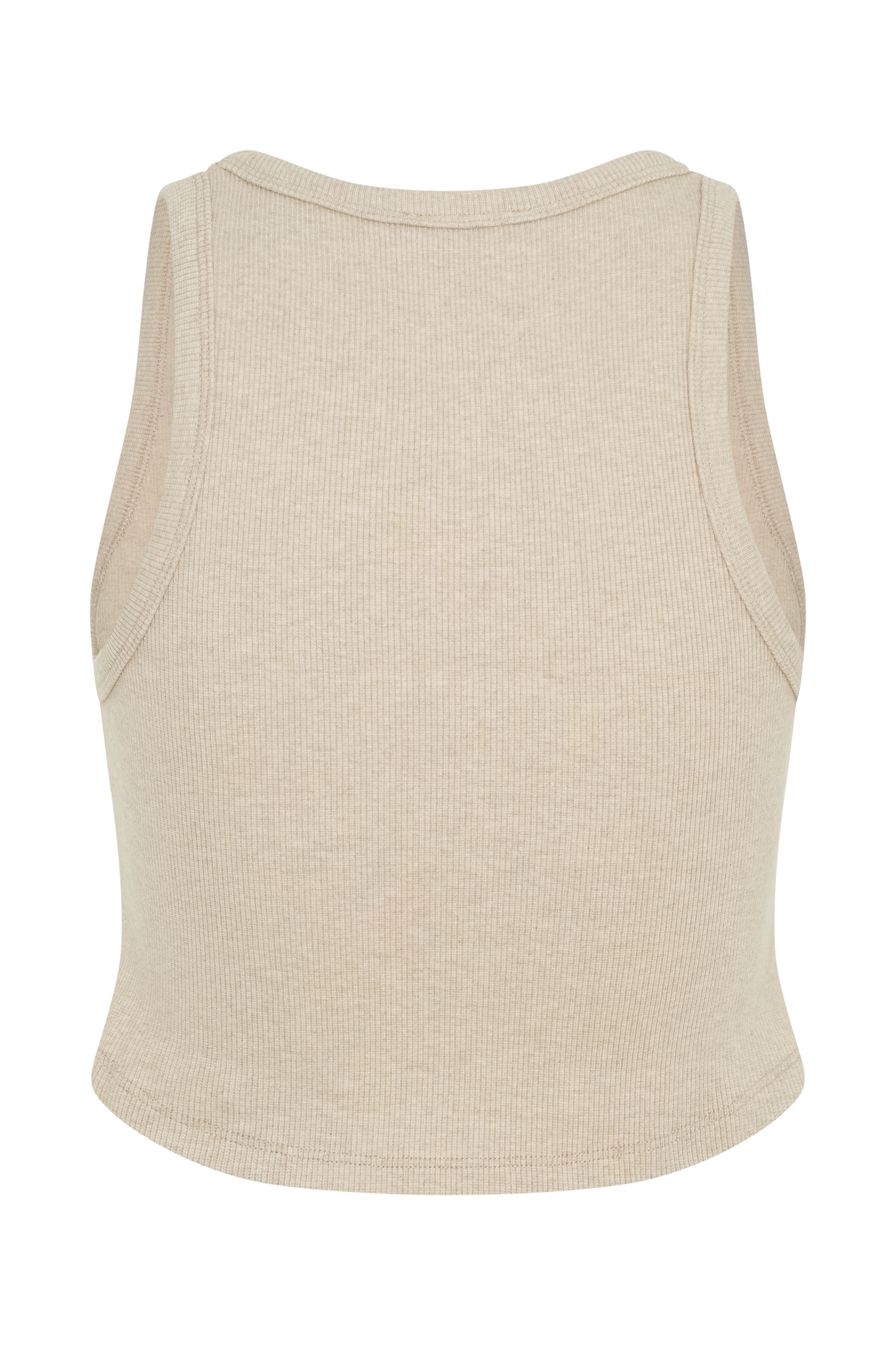 Morgana Ribbed Tank Top - Neutral Marle