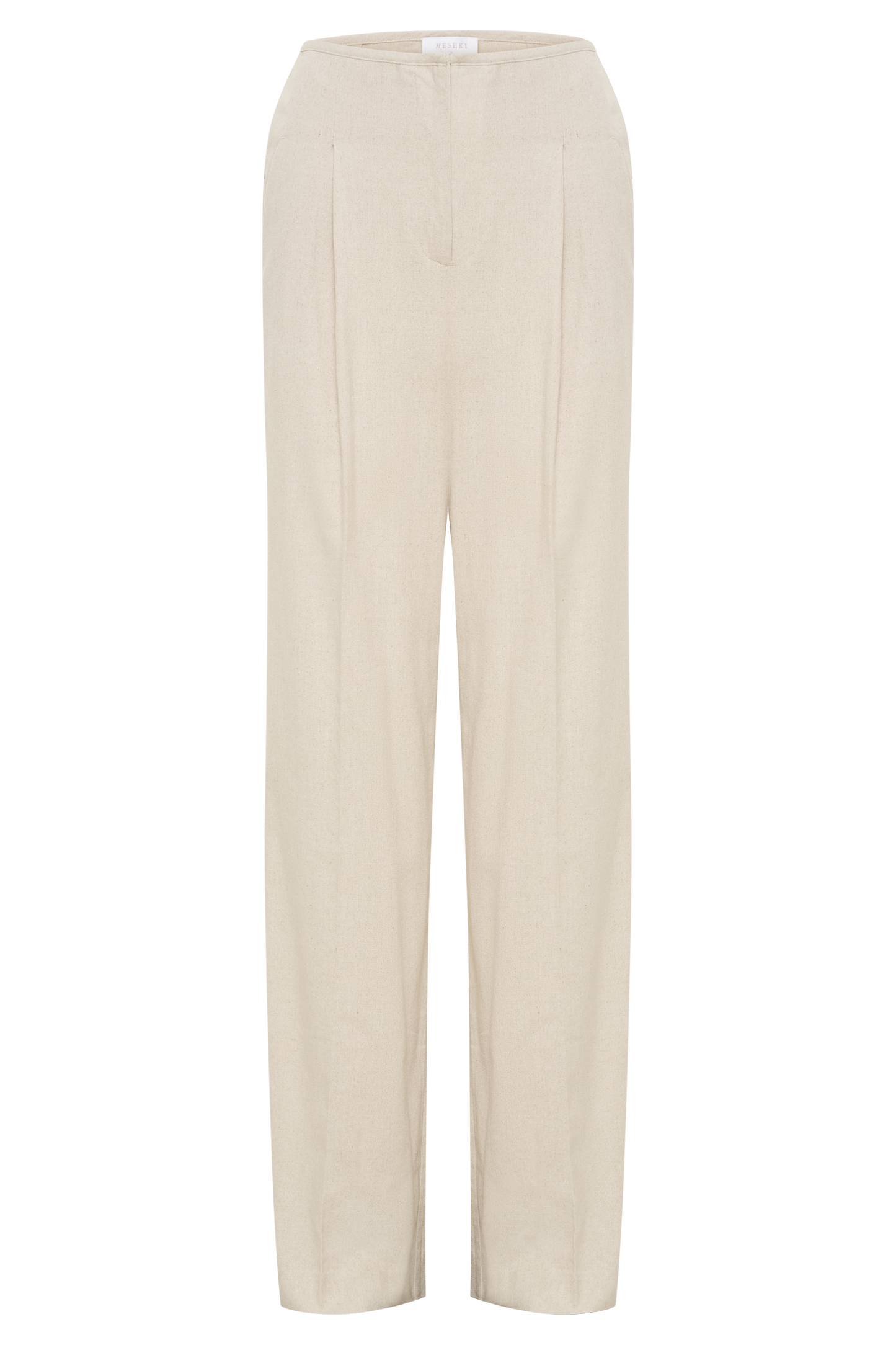 Adrina Straight Leg Linen Pant - Natural