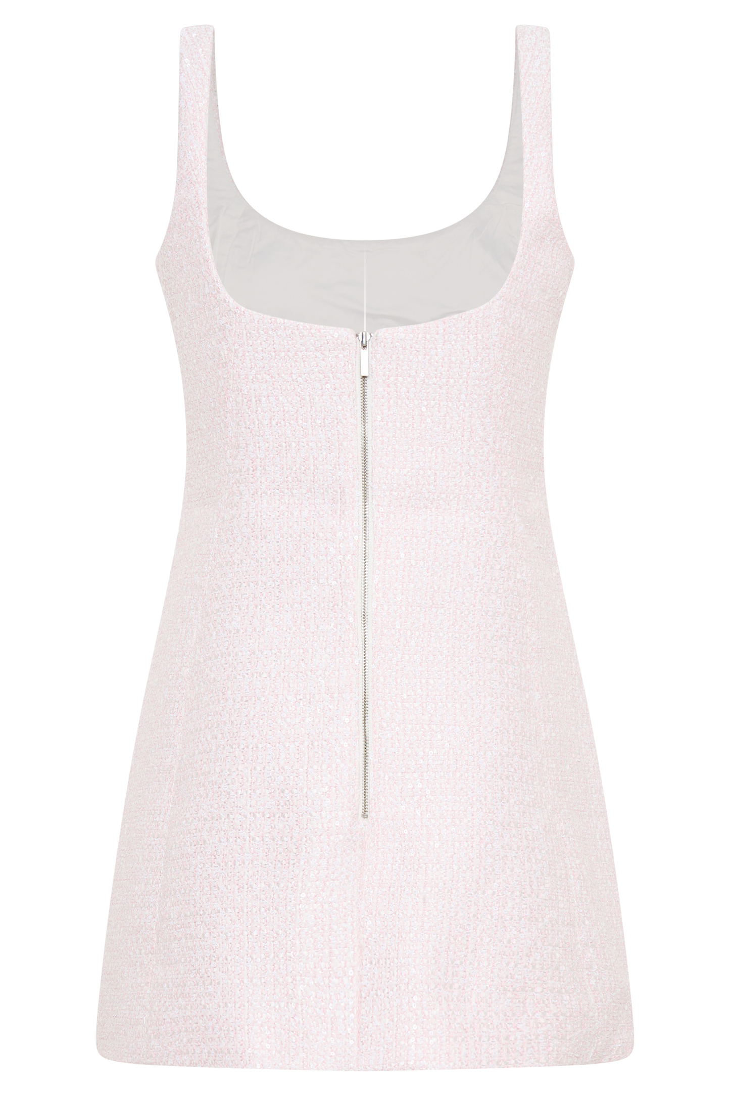 Beth Tweed Mini Dress - Fairy Floss Pink