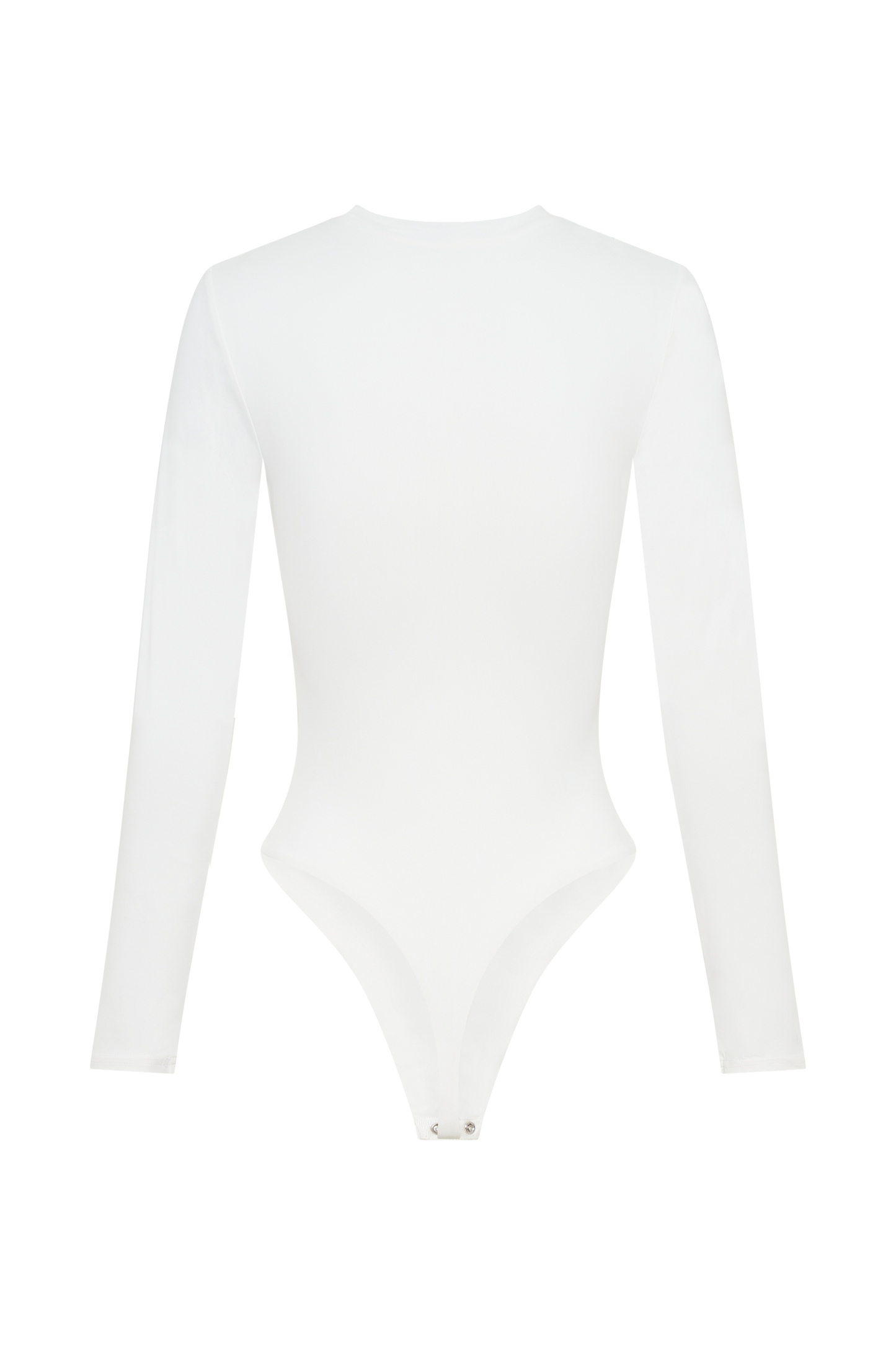 Delilah Long Sleeve Crew Neck Bodysuit - White