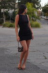 Angela Suiting Mini Dress - Charcoal